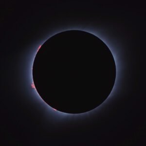 the moon convers the sun in darkness during a total eclipse