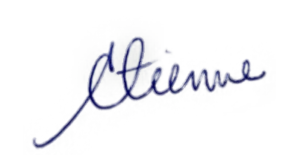 Etienne's handwritten signature